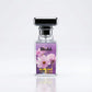 Blissful fragrance Blue Lady eau de parfum bottle with pink flowers on purple label